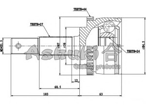 ASHUKI NI-325I jungčių komplektas, kardaninis velenas 
 Ratų pavara -> Sujungimai/komplektas
39211-AV325, 39211AV325, C9211-AU32A