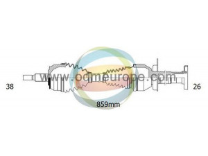 ODM-MULTIPARTS 18-212410 kardaninis velenas 
 Ratų pavara -> Kardaninis velenas
7H0407272AJ, 7H0407272BC, 7H0407272BK