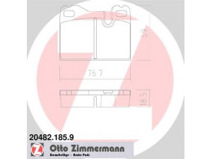 ZIMMERMANN 20482.185.9 stabdžių trinkelių rinkinys, diskinis stabdys 
 Techninės priežiūros dalys -> Papildomas remontas
477 698 151 A, 477 698 151 B, 928 352 951 00