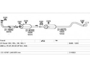 MTS C110523009134 išmetimo sistema 
 Išmetimo sistema -> Išmetimo sistema, visa
