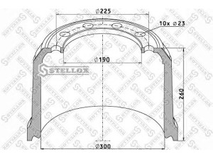 STELLOX 85-00002-SX stabdžių būgnas
013986, 0310546290, 0310646100