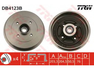 TRW DB4123B stabdžių būgnas 
 Stabdžių sistema -> Būgninis stabdys -> Stabdžių būgnas
7700818346