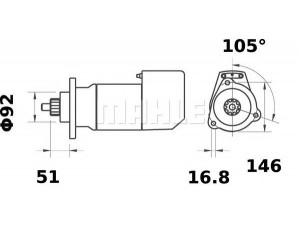 MAHLE ORIGINAL MS 520 starteris
106023, 4786023