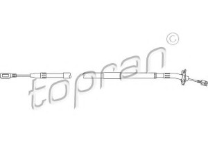 TOPRAN 109 811 trosas, stovėjimo stabdys 
 Stabdžių sistema -> Valdymo svirtys/trosai
904 420 02 85, 2D0 609 722