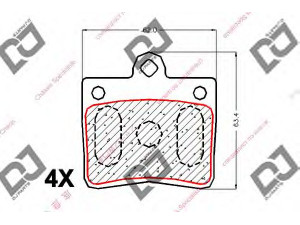 DJ PARTS BP1866 stabdžių trinkelių rinkinys, diskinis stabdys 
 Techninės priežiūros dalys -> Papildomas remontas
0024205120