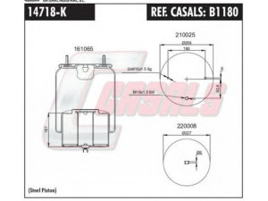 CASALS B1180 dėklas, pneumatinė pakaba
MLF7145, 1075363, 20452136, 20554759