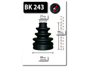 SHAFTEC BK243 gofruotoji membrana, kardaninis velenas 
 Ratų pavara -> Gofruotoji membrana