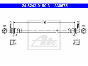 ATE 24.5242-0190.3 stabdžių žarnelė 
 Stabdžių sistema -> Stabdžių žarnelės
8Z0 611 775 A, 8Z0 611 775 B