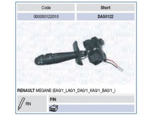 MAGNETI MARELLI 000050122010 vairo kolonėlės jungiklis 
 Vidaus įranga -> Rankinės/kojinės svirties sistema
7701047254