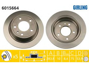 GIRLING 6015664 stabdžių diskas 
 Dviratė transporto priemonės -> Stabdžių sistema -> Stabdžių diskai / priedai
34211121387, 34211152571, 34211162968
