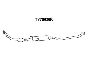 VENEPORTE TY70036K katalizatoriaus keitiklis
174100G071
