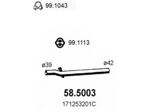 ASSO 58.5003 išleidimo kolektorius 
 Išmetimo sistema -> Išmetimo vamzdžiai
171253201C