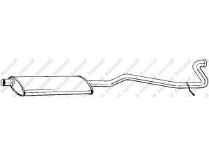 BOSAL 287-255 vidurinis duslintuvas 
 Išmetimo sistema -> Duslintuvas
1717.61, 1717.86