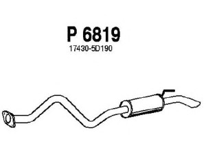 FENNO P6819 galinis duslintuvas 
 Išmetimo sistema -> Duslintuvas
17430-5B780, 17430-5B781, 17430-5B791