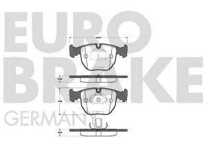 EUROBRAKE 5502221517 stabdžių trinkelių rinkinys, diskinis stabdys 
 Techninės priežiūros dalys -> Papildomas remontas
34111163307, 34111165227, 34112229031