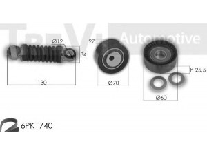 TREVI AUTOMOTIVE KA1033F skriemulių komplektas, V formos rumbuotas diržas 
 Diržinė pavara -> V formos rumbuotas diržas/komplektas -> Cilindrų komplektas