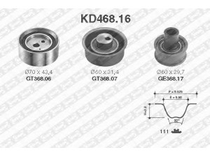 SNR KD468.16 paskirstymo diržo komplektas 
 Techninės priežiūros dalys -> Papildomas remontas
13070-16A10, 13070-2J600, 13077-54A02