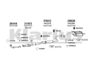 KLARIUS 420162E išmetimo sistema 
 Išmetimo sistema -> Išmetimo sistema, visa