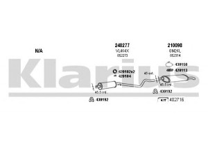 KLARIUS 390596E išmetimo sistema 
 Išmetimo sistema -> Išmetimo sistema, visa