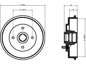 HELLA PAGID 8DT 355 302-311 stabdžių būgnas 
 Stabdžių sistema -> Būgninis stabdys -> Stabdžių būgnas
4320309E00