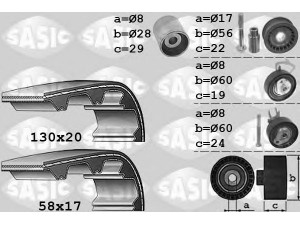 SASIC 1756051 paskirstymo diržo komplektas 
 Techninės priežiūros dalys -> Papildomas remontas
