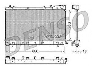 DENSO DRM36004 radiatorius, variklio aušinimas 
 Aušinimo sistema -> Radiatorius/alyvos aušintuvas -> Radiatorius/dalys
45111SA081, 45119SA000