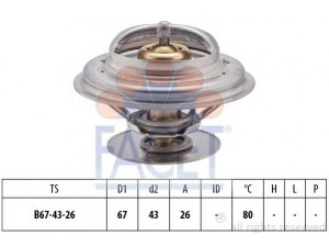 FACET 7.8260S termostatas, aušinimo skystis 
 Aušinimo sistema -> Termostatas/tarpiklis -> Thermostat
1 264 668, 11 53 1 264 668, 11 53 1 265 085