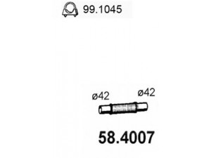 ASSO 58.4007 išleidimo kolektorius 
 Išmetimo sistema -> Išmetimo vamzdžiai
na