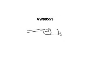 VENEPORTE VW80551 galinis duslintuvas 
 Išmetimo sistema -> Duslintuvas
2K0253609C, 2K0253609N, 2K0253609P