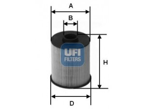 UFI 26.077.00 kuro filtras 
 Techninės priežiūros dalys -> Papildomas remontas
16901-RL0-G01
