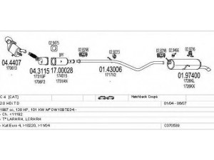 MTS C070539019905 išmetimo sistema 
 Išmetimo sistema -> Išmetimo sistema, visa