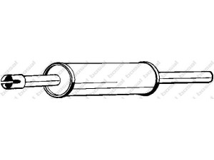 BOSAL 233-701 vidurinis duslintuvas 
 Išmetimo sistema -> Duslintuvas
1H0 253 209 G, 1H0 253 209 H, JZW 253 209 B