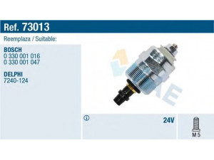 FAE 73013 degalų nutraukimas, įpurškimo sistema 
 Kuro mišinio formavimas -> Mišinio sudarymas -> Mechaninis atjungimas