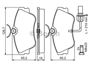 BOSCH 0 986 424 672 stabdžių trinkelių rinkinys, diskinis stabdys 
 Techninės priežiūros dalys -> Papildomas remontas
7D0 698 151 B, 7D0 698 151 G