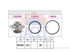 FACET 7.8499 termostatas, aušinimo skystis 
 Aušinimo sistema -> Termostatas/tarpiklis -> Thermostat