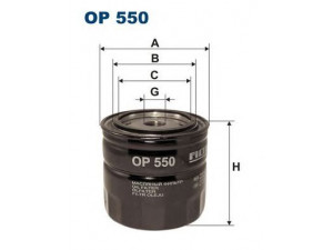 FILTRON OP550 alyvos filtras 
 Techninės priežiūros dalys -> Techninės priežiūros intervalai
OK62, 82407227, 0021849001, 21849001