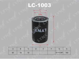 LYNXauto LC-1003 alyvos filtras 
 Techninės priežiūros dalys -> Techninės priežiūros intervalai
068 115 561 F
