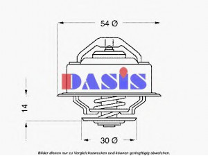 AKS DASIS 751868N termostatas, aušinimo skystis 
 Aušinimo sistema -> Termostatas/tarpiklis -> Thermostat