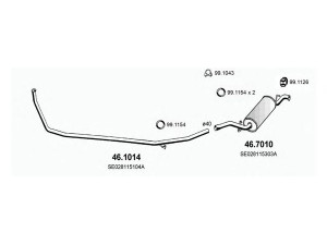 ASSO ART2332 išmetimo sistema 
 Išmetimo sistema -> Išmetimo sistema, visa