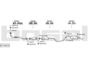 BOSAL 027.985.03 išmetimo sistema 
 Išmetimo sistema -> Išmetimo sistema, visa