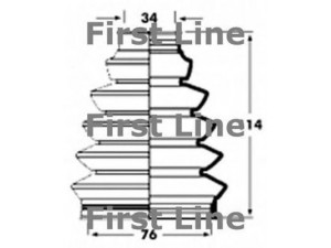 FIRST LINE FCB2352 gofruotoji membrana, kardaninis velenas 
 Ratų pavara -> Gofruotoji membrana
329320, 329320, 329320
