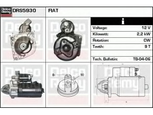 DELCO REMY DRS5930 starteris 
 Elektros įranga -> Starterio sistema -> Starteris
71782326, 75 890 05, 75 891 510