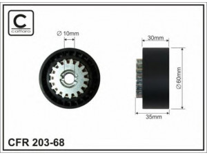 CAFFARO 203-68 kreipiantysis skriemulys, V formos rumbuotas diržas 
 Diržinė pavara -> V formos rumbuotas diržas/komplektas -> Laisvasis/kreipiamasis skriemulys
5751.88, 1229537, 11750-00QAT, 5751.88