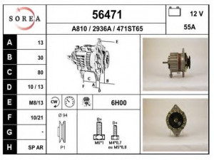 EAI 56471 kintamosios srovės generatorius 
 Elektros įranga -> Kint. sr. generatorius/dalys -> Kintamosios srovės generatorius
