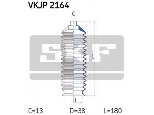 SKF VKJP 2164 gofruotoji membrana, vairavimas 
 Vairavimas -> Gofruotoji membrana/sandarinimai
B093-32-12X, 48571-60B10, 4857160B10000