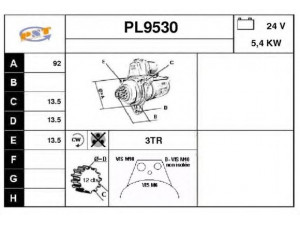 SNRA PL9530 starteris
