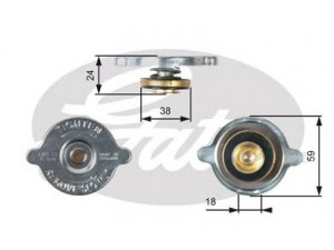 GATES RC115 radiatoriaus dangtelis 
 Aušinimo sistema -> Radiatorius/alyvos aušintuvas -> Radiatorius/dalys
17111100847, 4256228, 0005013515