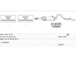 MTS C350101016128 išmetimo sistema 
 Išmetimo sistema -> Išmetimo sistema, visa