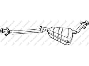 BOSAL 281-739 vidurinis duslintuvas 
 Išmetimo sistema -> Duslintuvas
82 462 050, 82 478 179, 82 478 179