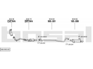 BOSAL 088.993.60 išmetimo sistema 
 Išmetimo sistema -> Išmetimo sistema, visa